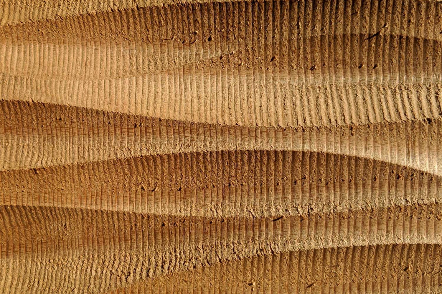 a close up view of a wall made of wood.